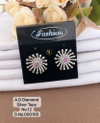 AD Diamond Silver And Rose Gold Tops Earrings Catalog
